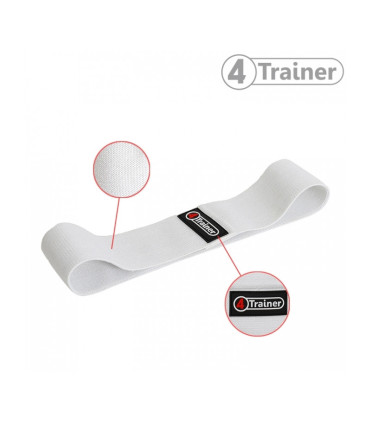 Squat Band - Bande de Résistance en Tissu - Light - Blanc - 4TRAINER