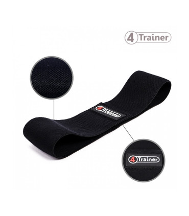 Squat Band - Bande de Résistance en Tissu - Medium - Noir - 4TRAINER