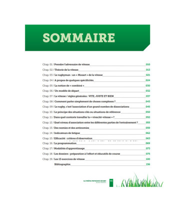 La prépa physique Rugby - Le développement de la Vitesse - 4TRAINER Editions